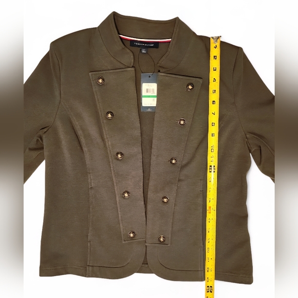 Womens Tommy Hilfiger Military Green Band Jacket Size Large MSRP $109 - Picture 5 of 16